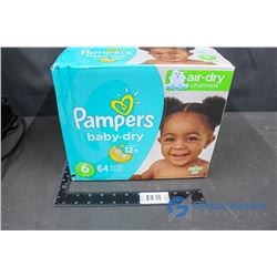 Unopened Box of 64 Pampers Size 6