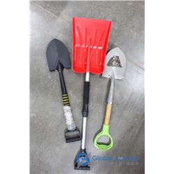 (2) Mini Spades and Plastic Shovel