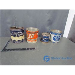 (4) Assorted Household Tins