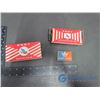 Image 13 : Glass Inkwell, (3) Match Boxes, Peanut Tin, and Related