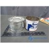 Image 7 : Glass Inkwell, (3) Match Boxes, Peanut Tin, and Related