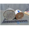Image 9 : Glass Inkwell, (3) Match Boxes, Peanut Tin, and Related