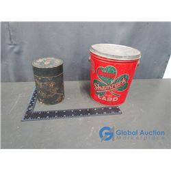 Shamrock Lard and Japan Tea Tins