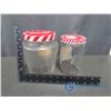 Image 4 : (2) Glass Nutty Club Peanut Butter Jars