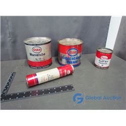 (3) Esso Grease Tins and Grease Tube