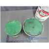 Image 3 : (2) Radio Oil Refineries Grease Tins with Some Contents and Roco Grease Tin