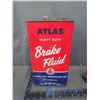 Image 2 : Atlas Brake Fluid Tin and Unopened Atlas Gasline Anti-freeze Tin