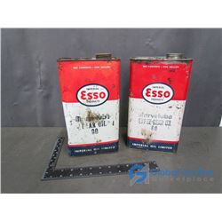 (2) Esso Marvelube Tins