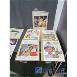 (5) 40s and 50s 7-Up Paper Ads