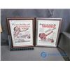 Image 1 : (2) Framed Red Indian Oil Paper Ads