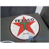 Image 3 : (2) Round Repro Texaco Tin Signs