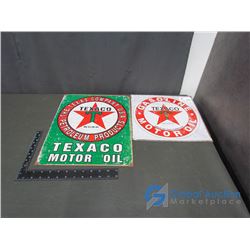 (2) Repro Texaco Tin Signs
