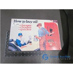 Shell Repro Embossed Tin Sign