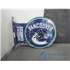Image 9 : Vancouver Canucks Flanged Tin Sign and (2) Foam Gloves
