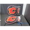 Image 4 : (2) Calgary Flames Flanged Tin SIgns