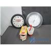 Image 1 : (2) Wall Clocks and Vintage Donut Maker