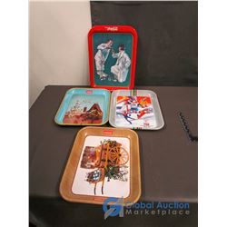 (4) Tin Coca-Cola Serving Trays