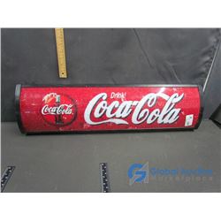 Curved Plastic Coca-Cola Cooler Sign