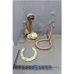 Vintage Telephone, and Horseshoe