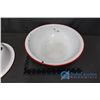 Image 5 : (2) Enamel Wash Basins