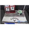 Image 3 : 24 Golf Balls (new in box), Tees, Gloves (size M) and Towel