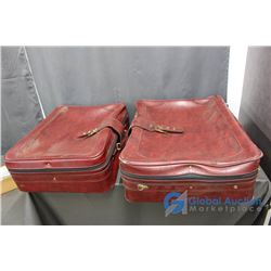 **(2) Large Vintage Suitcases