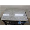 Image 2 : **Marble Top Kitchen Island on Wheels