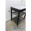 Image 3 : **Marble Top Kitchen Island on Wheels