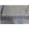 Image 2 : Silver Coloured Chain with Cross, Silver Coloured Ring with Clear Stone (not diamond), Silver Colour