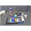 Image 1 : Butane Can (partially full), (2) Torches, (8) Disposable Lighters, (2) Phone Cords and (4) Adaptor P