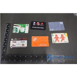 Gift Cards - Cineplex $40, Home Depot $2.17, Dine Out $1.62, Walmart $2.53, KFC $1.89, Starbucks $.7