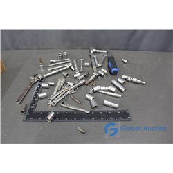 Misc Rachets, Sockets, Wrenches and Master Craft Screwdriver