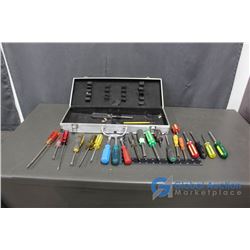 Various Screwdrivers (22) In Silver Case