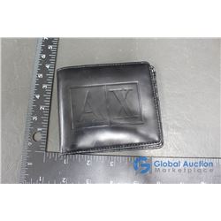 Armani Exchange Mens Black Leather Wallet