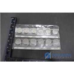 $0.25 Confederation Designs Collection, 12 Coin Set