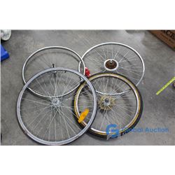 (4) Bicycle Tires (1 is just a rim)