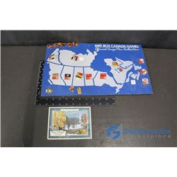 Pin Collection and Vintage Thermometer