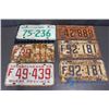 Image 1 : 1950, 57(pair), 58 and 70 Saskatchewan License Plates