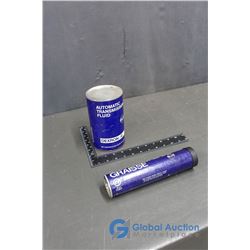 Gulf Grease Tube (contents) and Transmisson Fluid Can