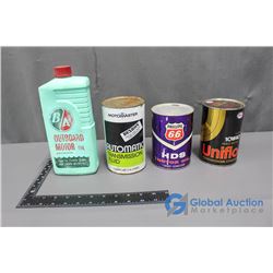 BA OutBound Motor Oil, Motomaster Automatic Transmission Fluid, Esso Uniflo Mortor Oil, Phillips 66 