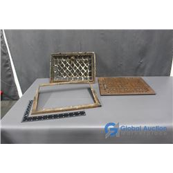 (3) Vintage Metal Floor Vents