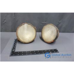 (2) Vintage Tractor Lights