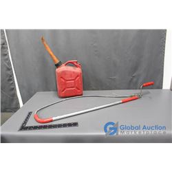 Gas Jug and Plumbers Snake