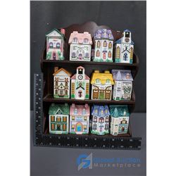 Decorative Spice Houses Display Rack