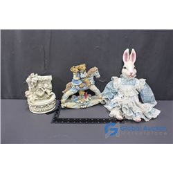 Bunny Doll and Bears on Rocking Horse