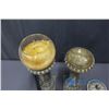 Image 4 : (2) Pillar Candle Holders (Missing Bowl)