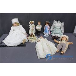 (8) Dolls - Holly Hobbie, March Birth Stone Porcelain Doll