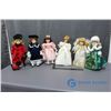 Image 1 : (6) Porcelain Dolls on Stands