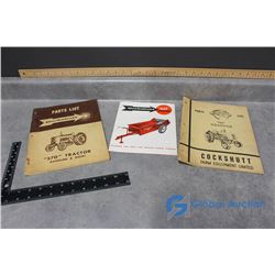 Cockshutt Parts Books & Spec Sheets