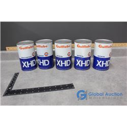 (5) One Quart Gulf XHD Motor Oil